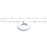 EMMA - customizable silver donut necklace 20mm